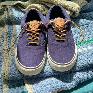 Sperry Top-Sider Bahama Boat Shoes Wool Navy